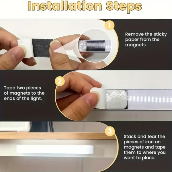 Pack de 2 Luces LED Magnéticas con Sensor de Movimiento - 20 cm y 30 cm - Imagen 2