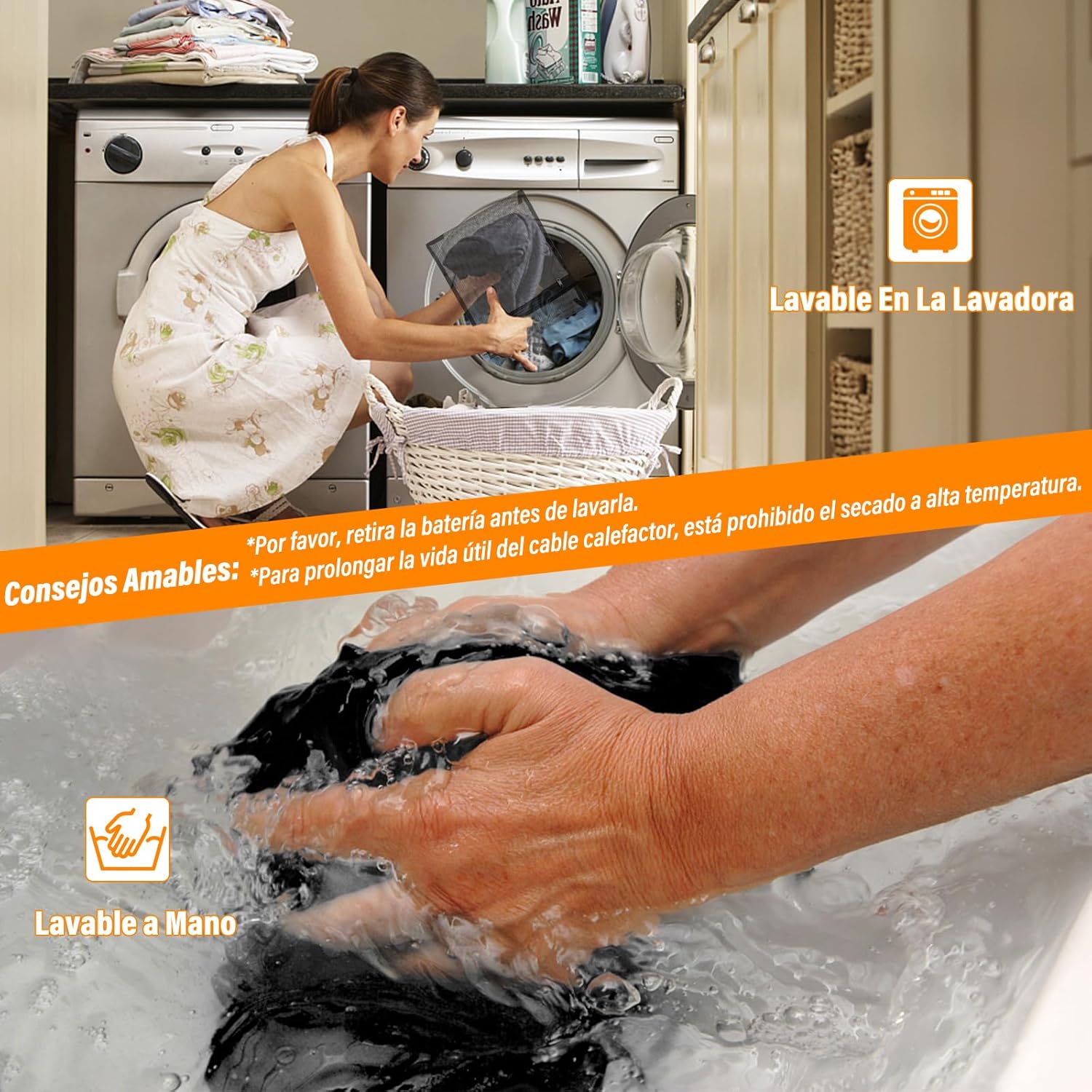 Calcetines calefactables 5V/5000mAh Recargables Calcetines Eléctricos con 4 niveles de Temperatura - Imagen 7